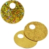 Sequins Hologram 20mm 4mm Hole Round Marigold